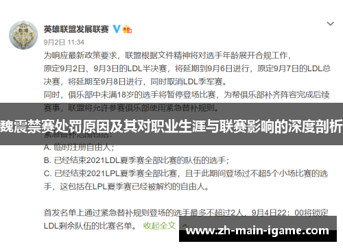 魏震禁赛处罚原因及其对职业生涯与联赛影响的深度剖析